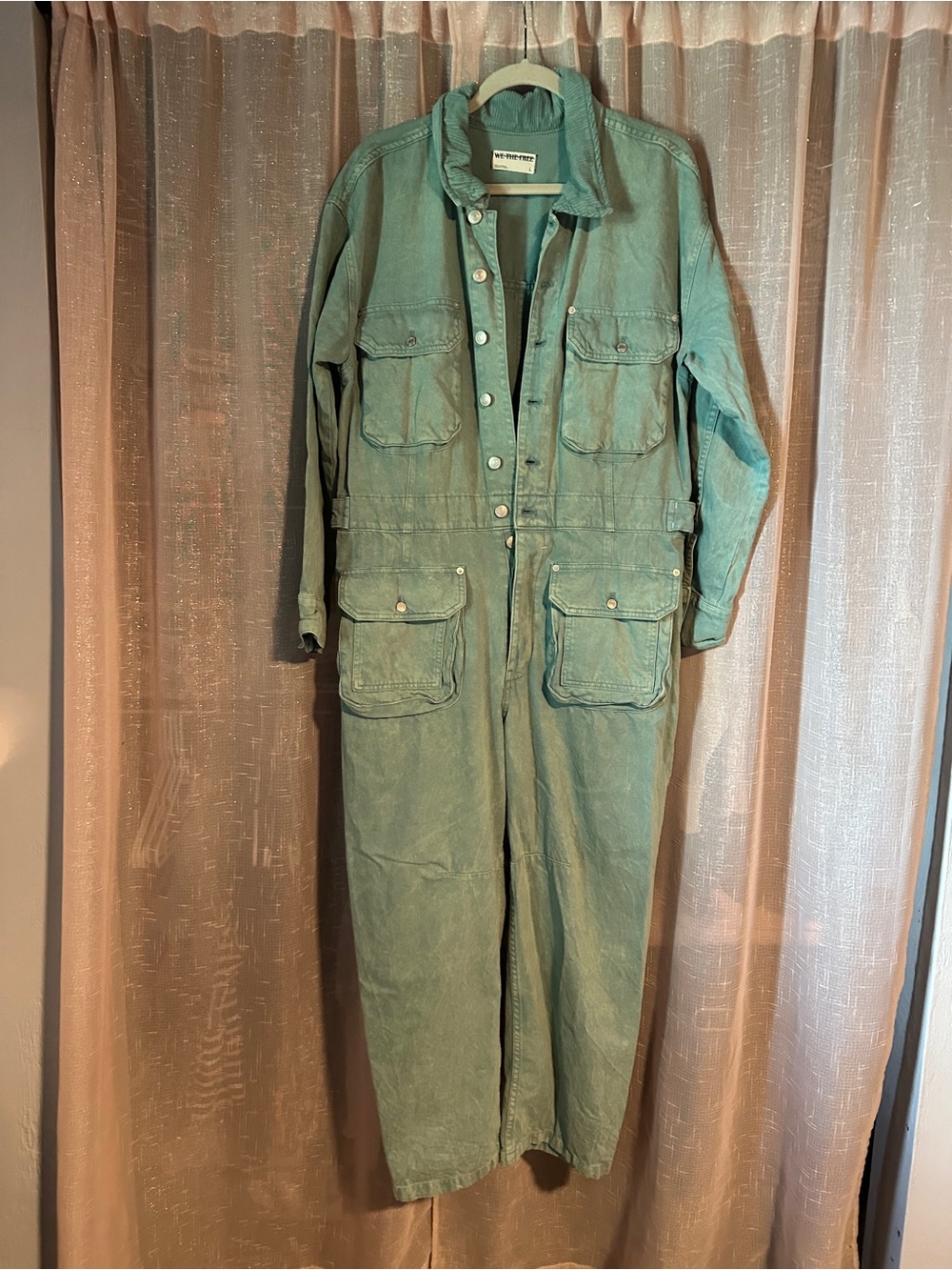 We The Free Olive Green Utility Jumpsuit